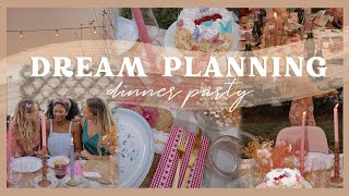 DREAM PLANNING PARTY | decorating & prepping to host a dinner party!☁️