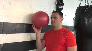 Isometric cervical lateral flexion with ball