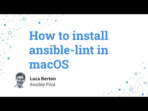 Ansible Tools - How to install ansible-lint in macOS