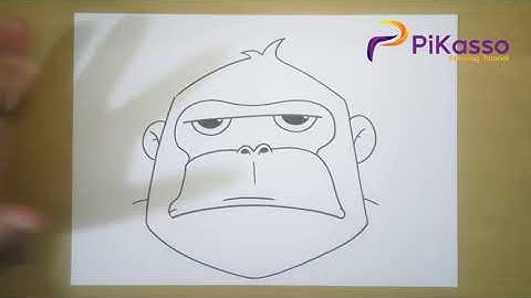 Gorilla Face Easy Drawing Tutorial