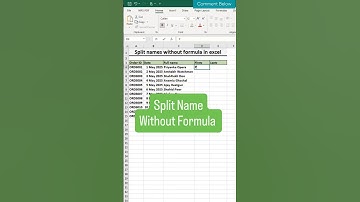 Split Text without using formula #excel #excelfunction #exceltips