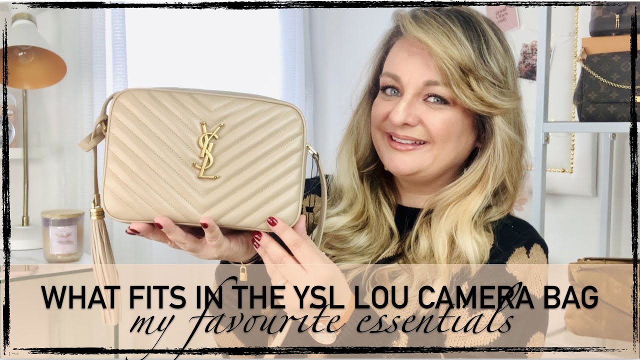 What fits in my bag  YSL Lou camera bag 