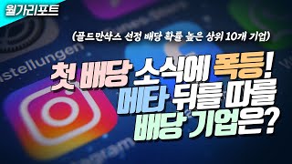📢첫 배당 소식에 폭등..메타의 뒤를 따를 배당 기업은? (월가리포트)