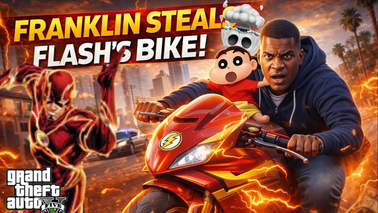 Franklin & Shinchan Steal The Flash’s NEW Bike 😱 | Only ONE in the World! 🚨
