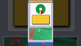 Turkmenistan Flag 🇹🇲 #flag #color #codes - Animated Pie Chart