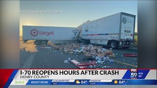 I-70 reopens hours after crash
