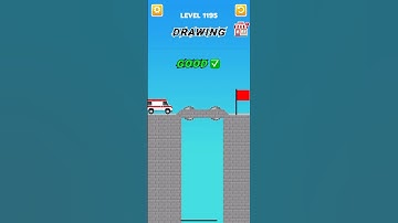 Draw bridge puzzle game level 1195 #gaming #drawing #Shorts