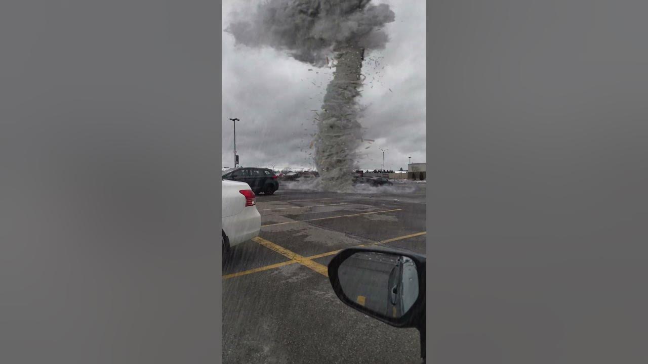 Small Tornado on a Parking Lot