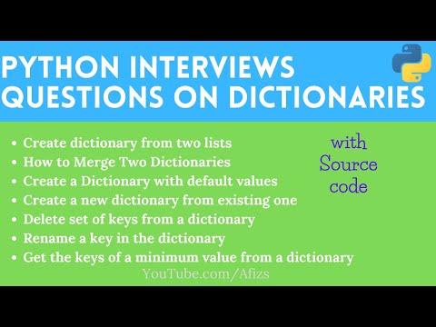 Python Interview Questions on Dictionaries: Create dictionary from two lists -1 - YouTube Python Interview Questions On Dictionaries: Create Dictionary From Two Lists -1 - Youtube