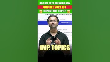 UGC NET 2024 Breaking News 😳😳 | UGC NET 2024 ICT Important Topics 🤫🤫 | UGC NET 2024 | Nishant sir