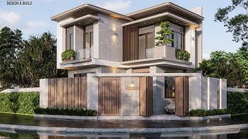 Nhà phố góc 2 mặt tiền trên khu đất tam giác.