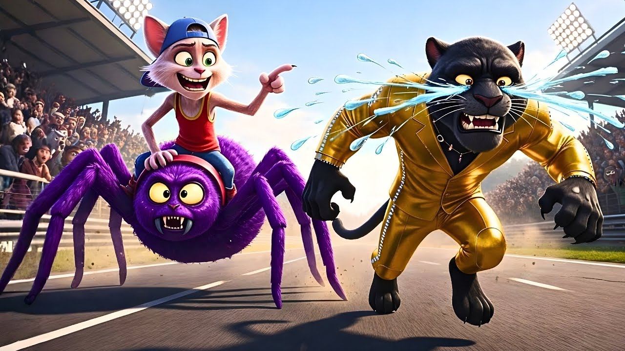 Unbelievable! Heartbroken Skinny Cat Wins The Giant Spider Racing Championship | AI Cat Story
