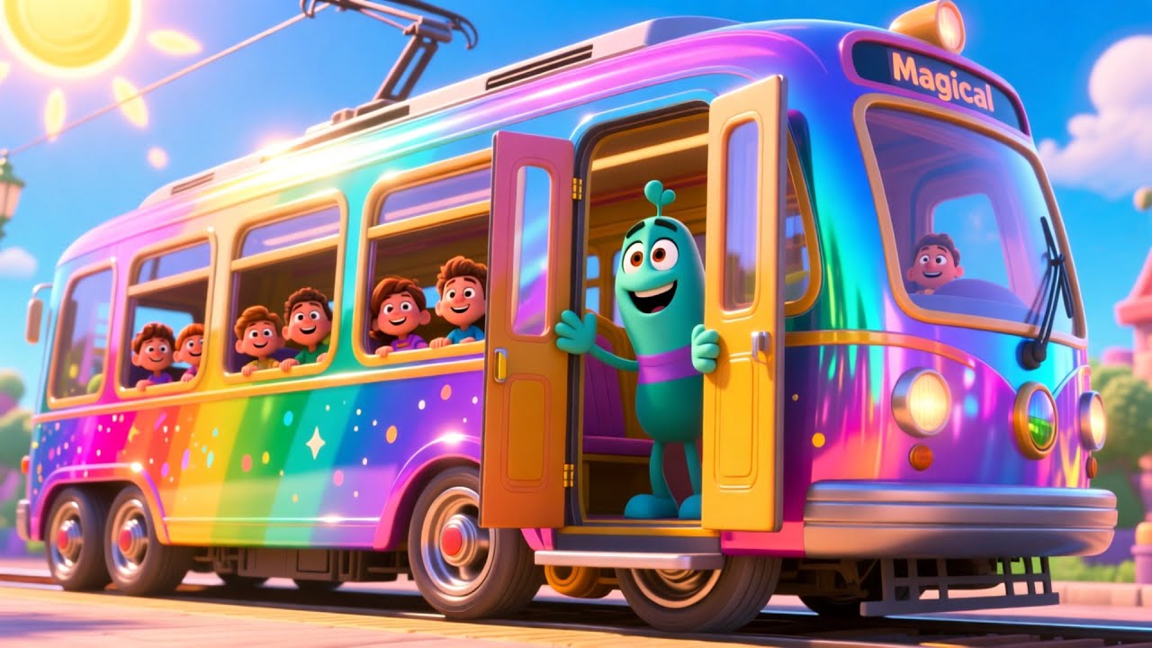 Tram Ride Up Hill 🚋⛰️ | Vehicle Song for Kids | Fun Learning Adventure