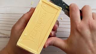 ASMR Soap Cutting//Soft Soap Carving Laundry Soap FELS NAPTHA~Relaxing Satisfying резка мягкого мыла screenshot 3