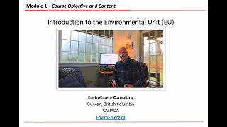 Module 1  Introduction to the Environmental Unit - Course Objectives and Outline