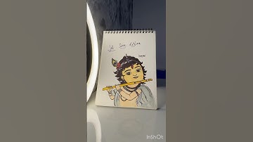 Krishna sketch ✍🏻 with trend ‼️must watch new video link in description 🌸🙏🏻