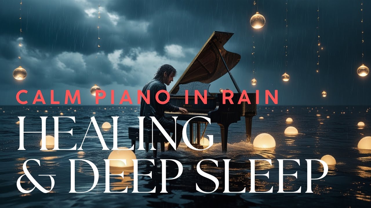 Calm Piano Music with Gentle Rain Sounds | Soothing Deep Sleep | Stress ...