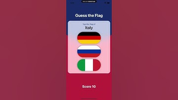Guess The Flag Animation Challenges from day 34 of #100daysofswiftui
