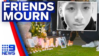 Grieving friends and family mourn teenager after he was killed in Melbourne | 9 News Australia