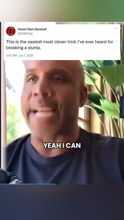 Slump Busting From Barry Bonds - YouTube