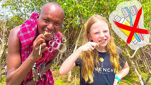 Nastya goes to visit African children