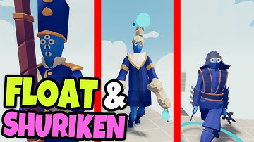 FLOAT & SHURIKEN! Sensei and Candlehead vs Every Faction 2v1- Totally Accurate Battle Simulator TABS