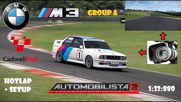 Automobilista 2 | BMW M3 @ Cadwell Park | multi-cam lap + setup | 1:32:880