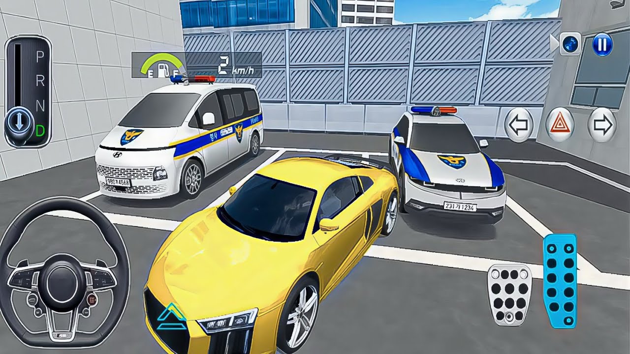 New Yellow Maserati MC20 Police Station in Parking - 3D Driving Class - Android GamePlay