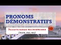 Урок# 108: Pronoms démonstratifs / Указательные местоимения (celui, celle, ceux)