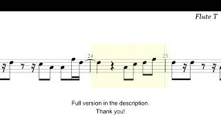 Cheri Cheri Lady Flute Sheet