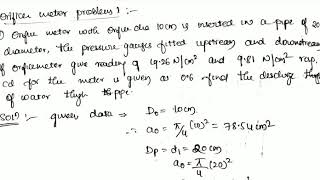 FM-Module-3 Orifice meter and Pitot-tube numericals by Prof. Manish Nayak