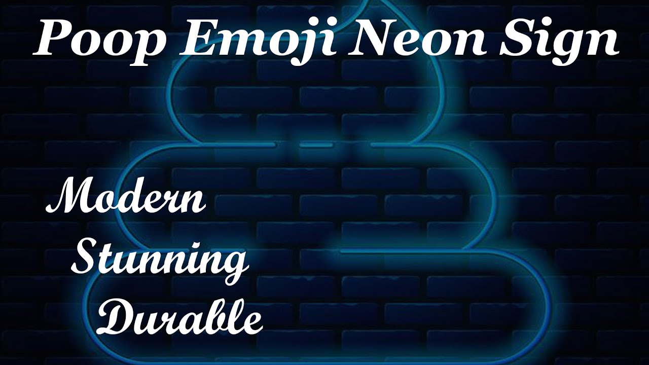 Poop Emoji Neon Sign Is A Great Decorations In Your Home Or Room