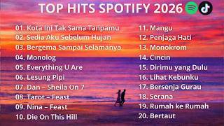 Tanpa Iklan Top Hits Lagu Indonesia Spotify 2026 🎧 Lagu Pop Viral & Paling Sering Diputar & Didengar