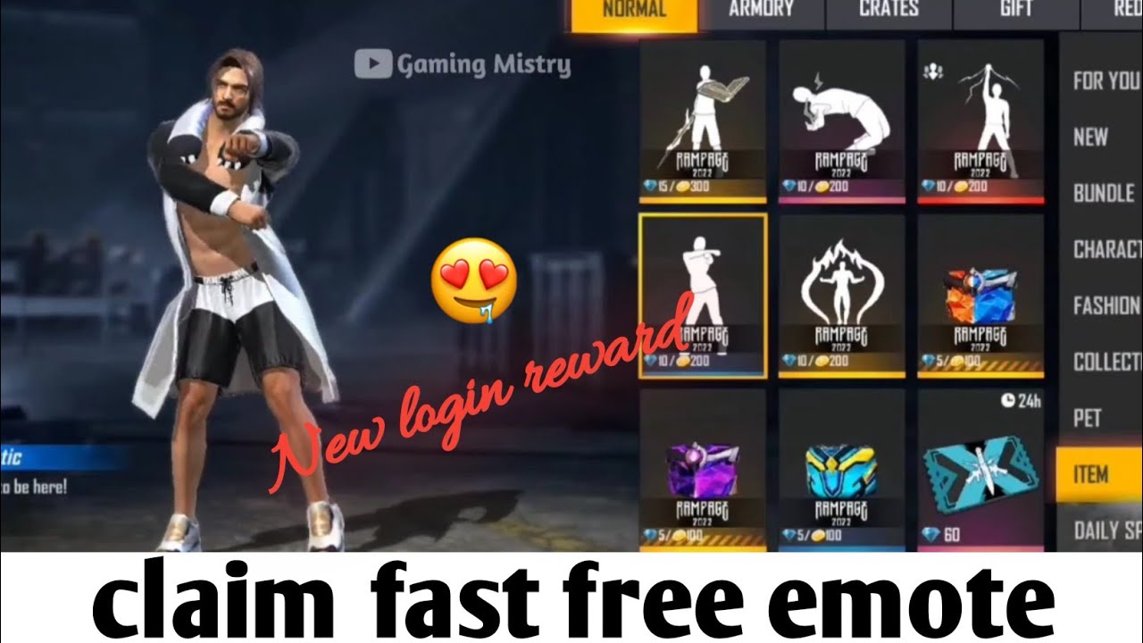 new login reward claim fast rampage 4.0 free rewards
