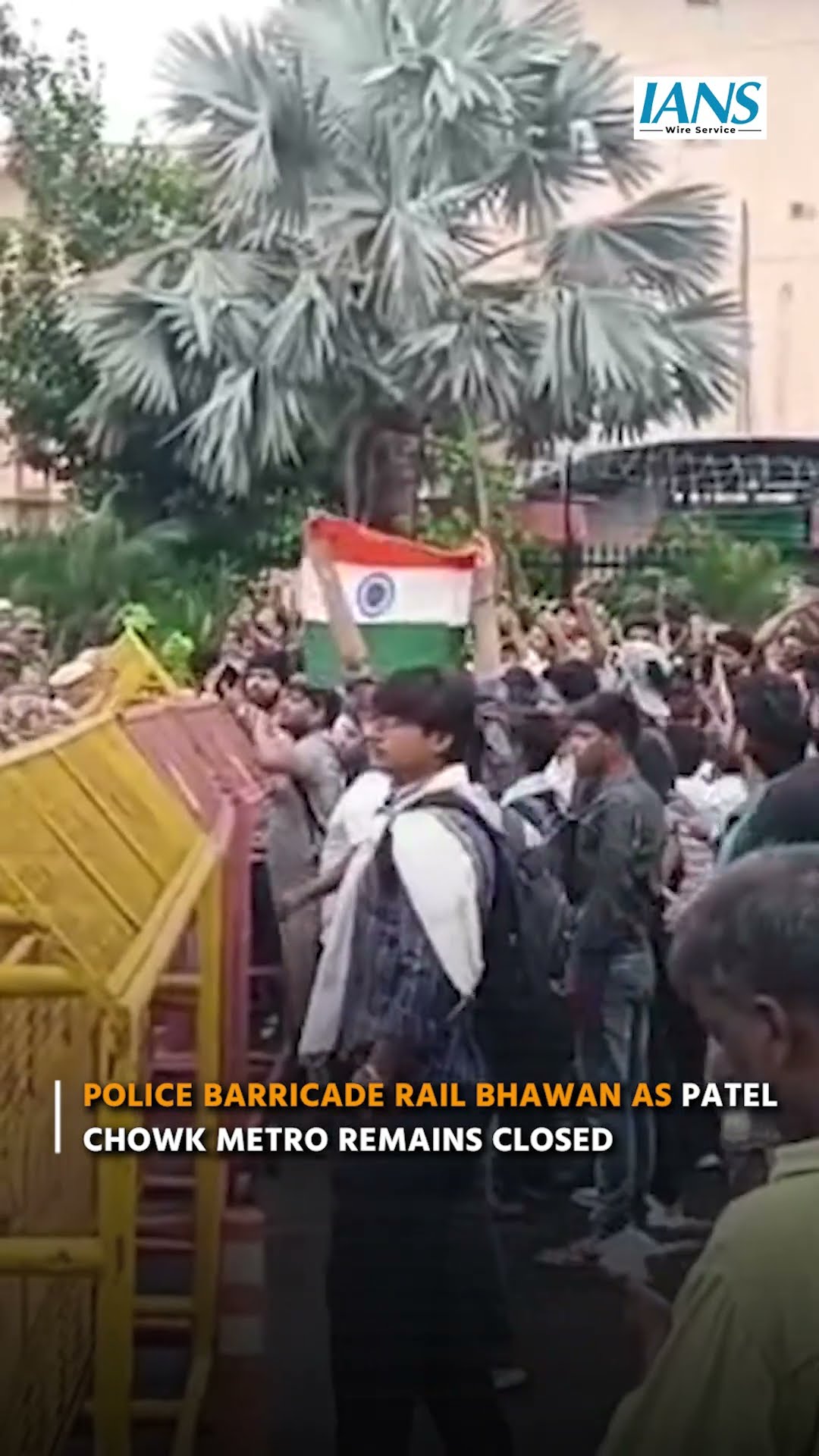 Police barricade Rail Bhawan as Patel Chowk Metro remains closed