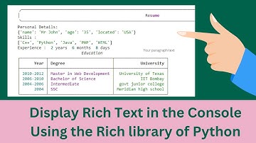 Displaying Rich text in the Console in Python - using an Example