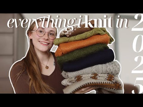 everything i knit in 2025 ⏳ + WIPs i’m bringing into 2026!