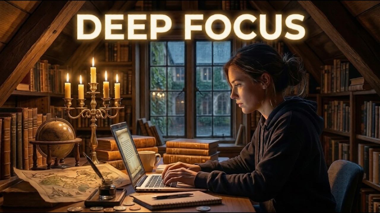 Scholar’s Desk Ambience 📜 Calm Study & Reading Music #workmusic #studymusic  #ambientmusic