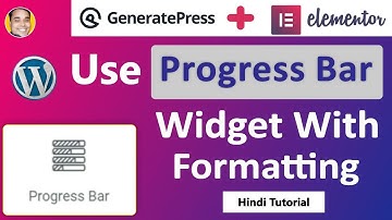 Wordpress progressbar elementor widget tutorial hindi | Elementor tutorial hindi