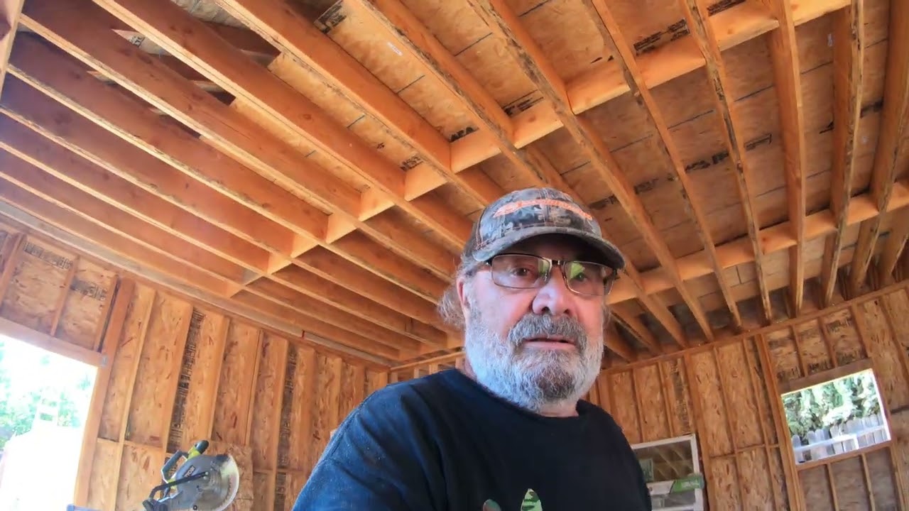 The shop is all closed up, ready for final framing inspection