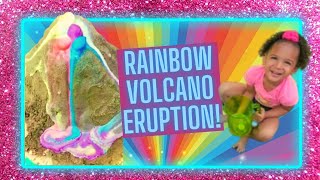 Rainbow Volcano Eruption Science Experiment for Kids | Baking Soda and Vinegar Experiments for Kids