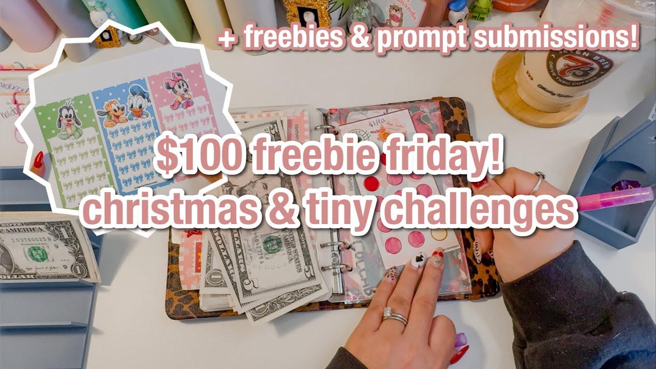 $100 stuffing into tiny challenges & christmas savings!! + FREEBIE haul