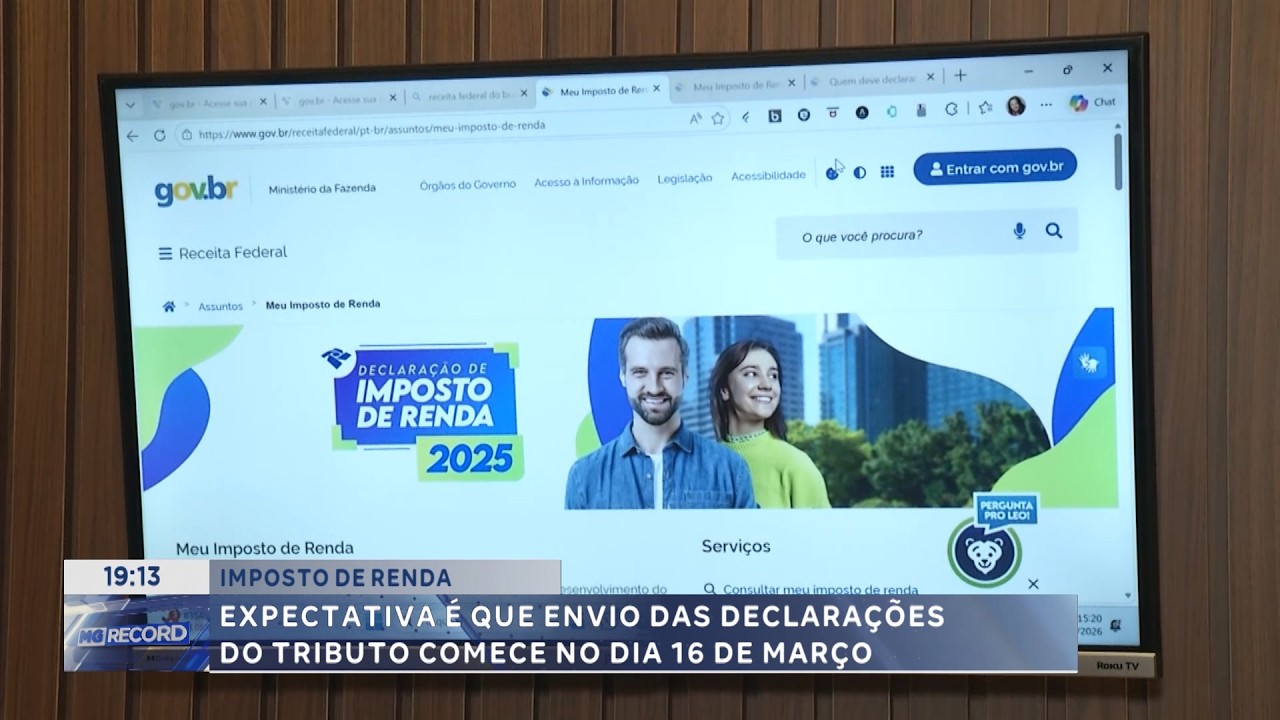 Imposto de renda: Expectativa é que envio das declarações do tributo comece no dia 16 de março.
