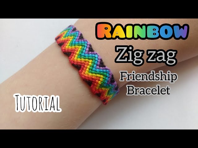 TIMELAPSE: 3D ZIGZAG FRIENDSHIP BRACELET - YouTube