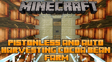 Minecraft: Semi-Auto Cocoa Bean Farm Tutorial (Piston-less)