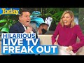 Aussie host storms off after cruel snake prank on live tv  today show australia