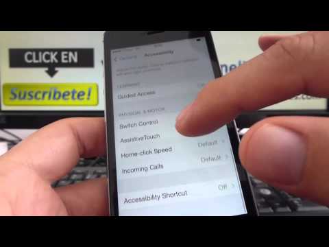 How add home button on the iphone screen 5s 5c 5 4s iOS 7 English Channeliphone