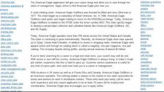 American Eagle Job Application Online