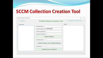 SCCM Collection Creation Tool