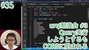 Spring GraphQL入門 #35 urql勉強会#3 Query実行しようとするもCORSに阻まれる回